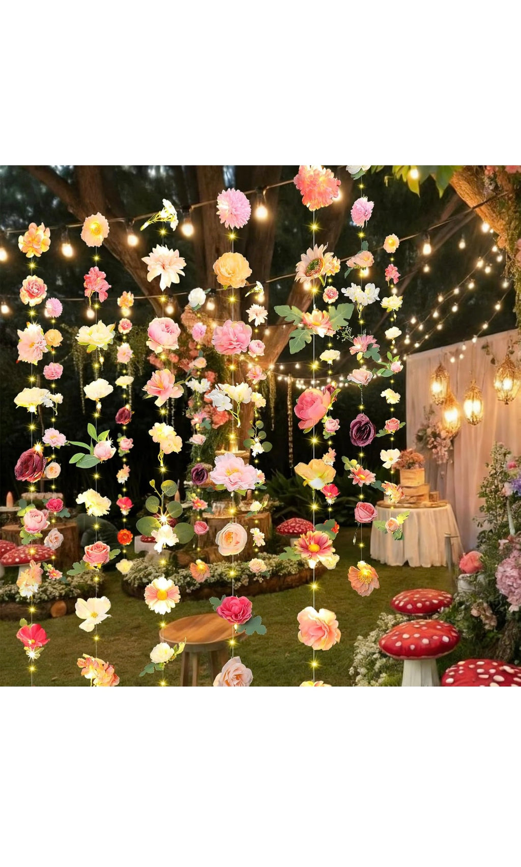 6 pack fake flower garland