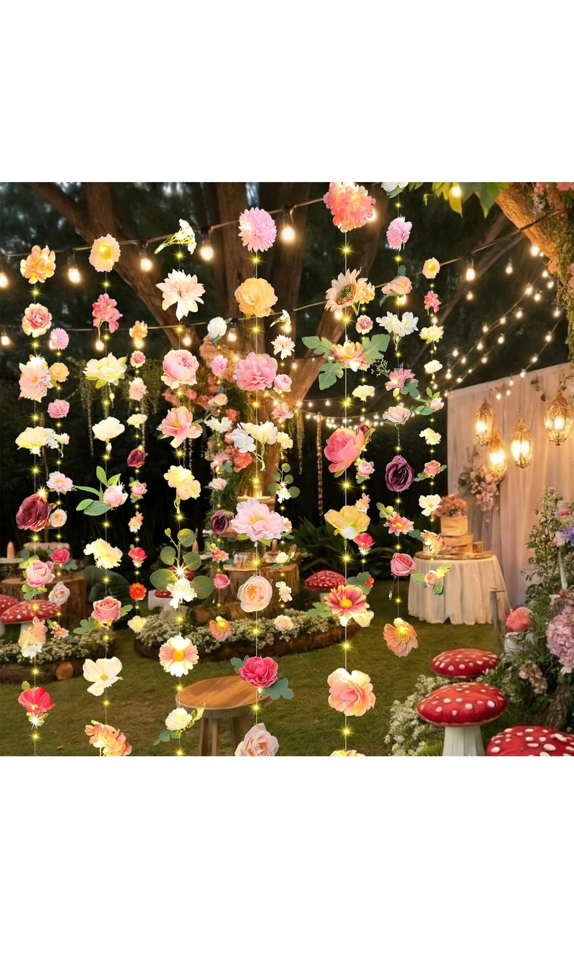 6 pack fake flower garland