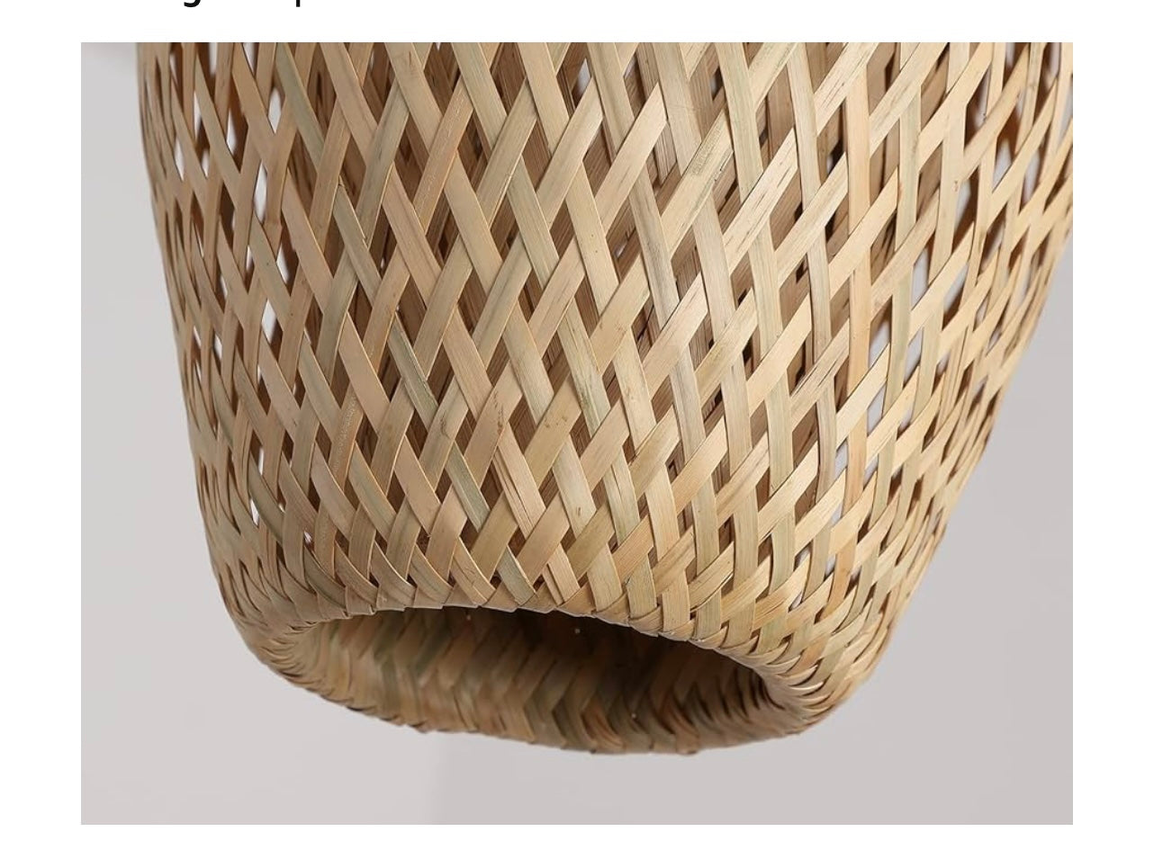 Bamboo Pendant Light Fixture.