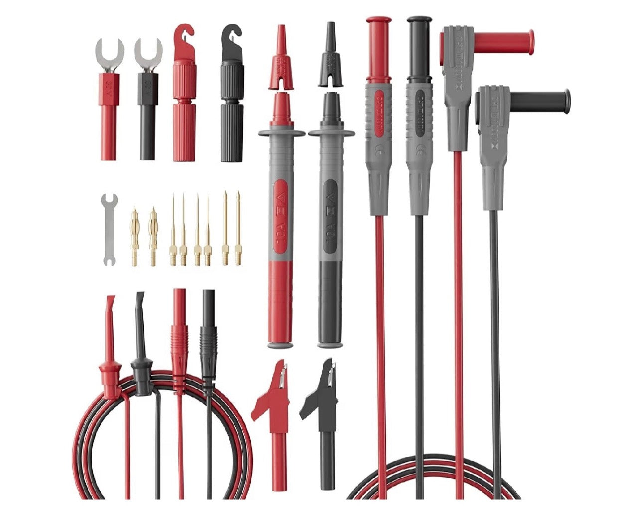 25-Piece Silicone Multimeter Test Lead & Back Probe Kit - Premium