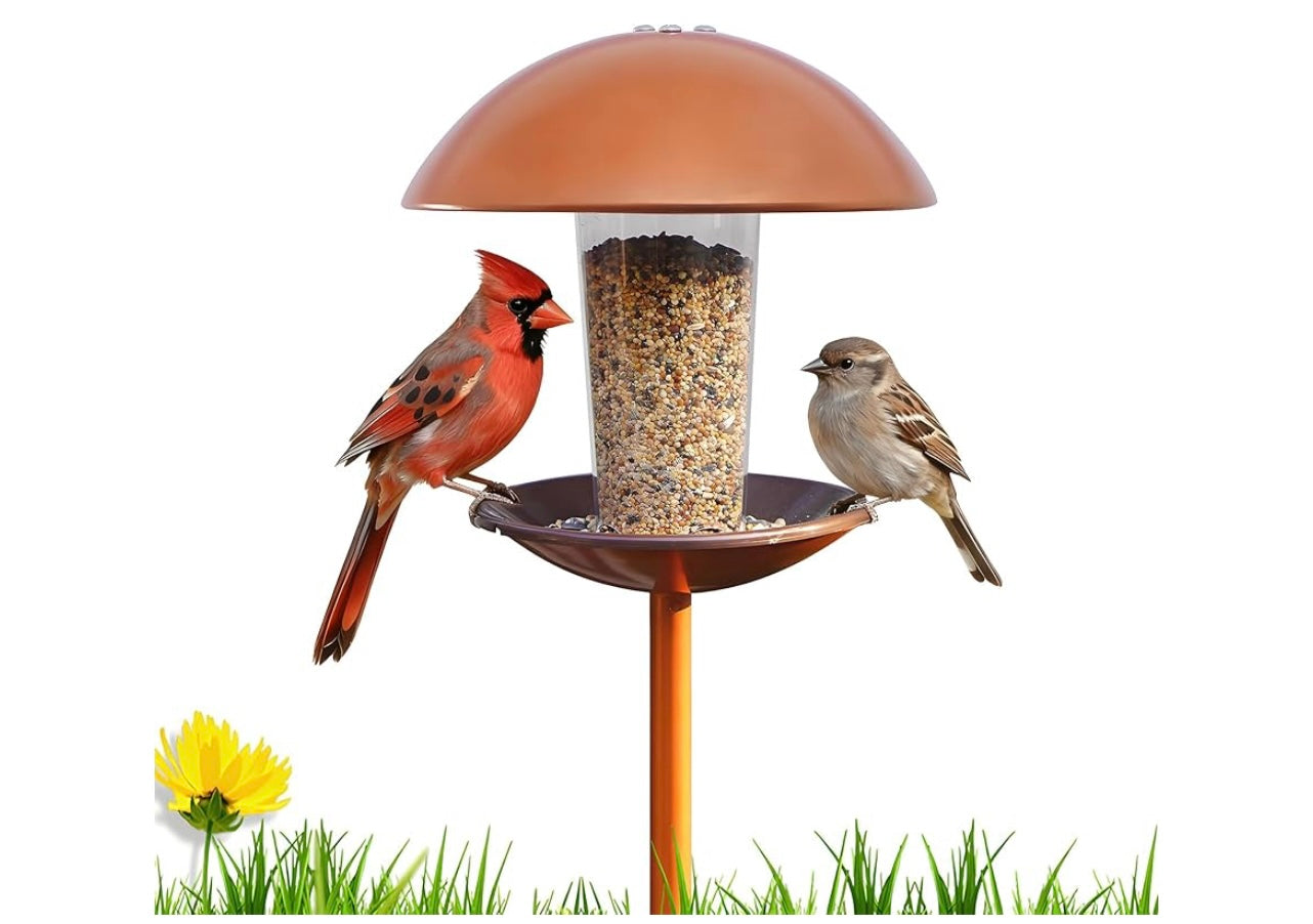 Bird Feeder Round With Garden Stake