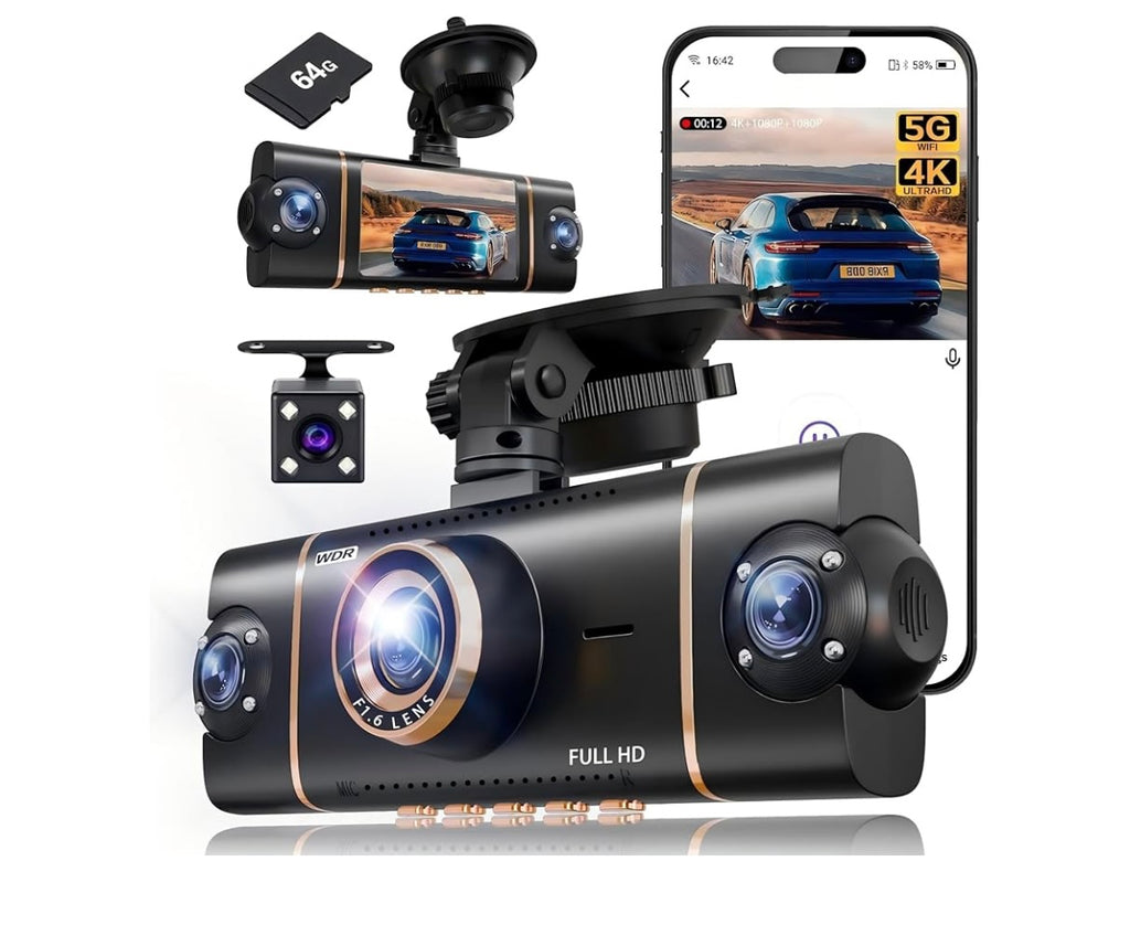 Dash cam front rear inside