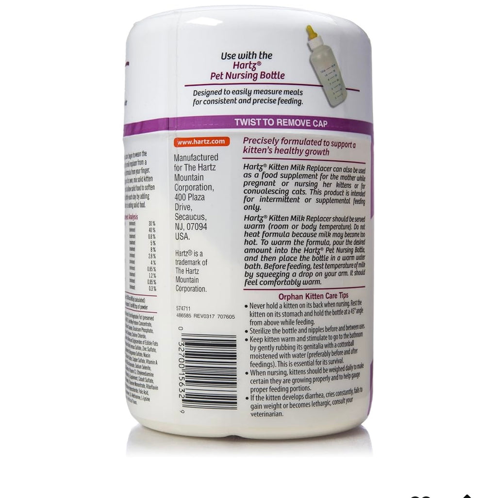Hartz Powdered Kitten Milk Replacer Formula - 11Oz