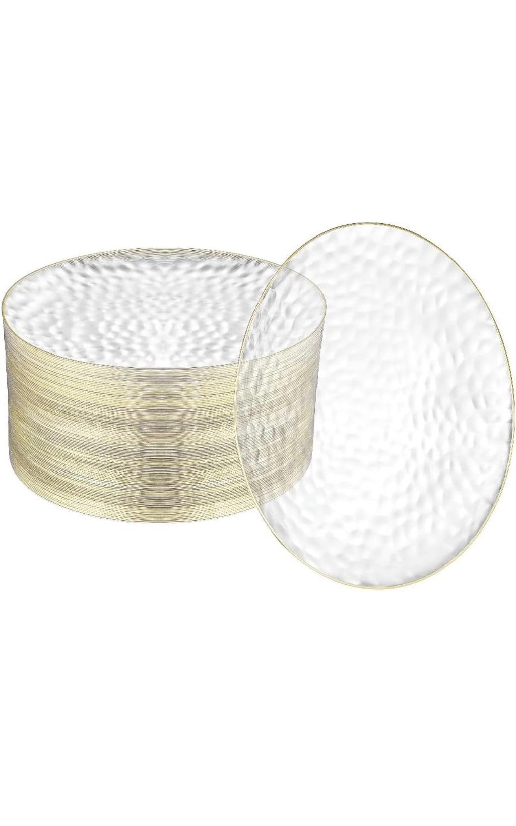 100 pack clear plastic plates