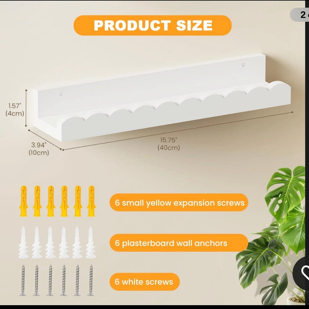 Yirilan Scalloped Nursery Shelves.