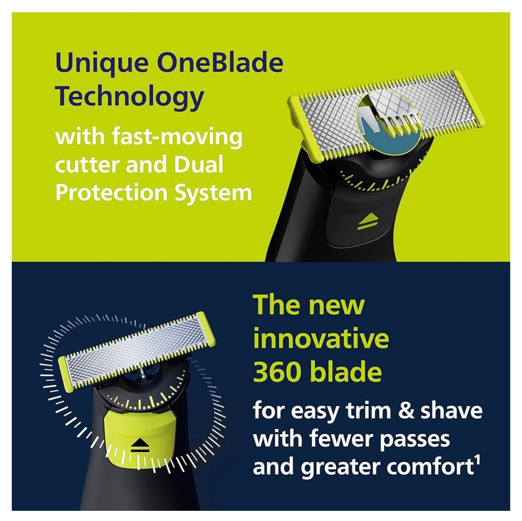 Philips Norelco One Blade 360 Pro Face + hybrid electric Beard Trimmer.