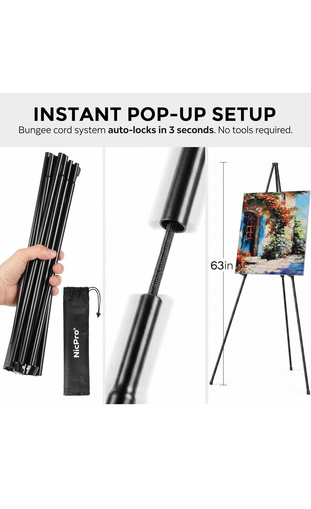 Black easel stands for sign 8 pack