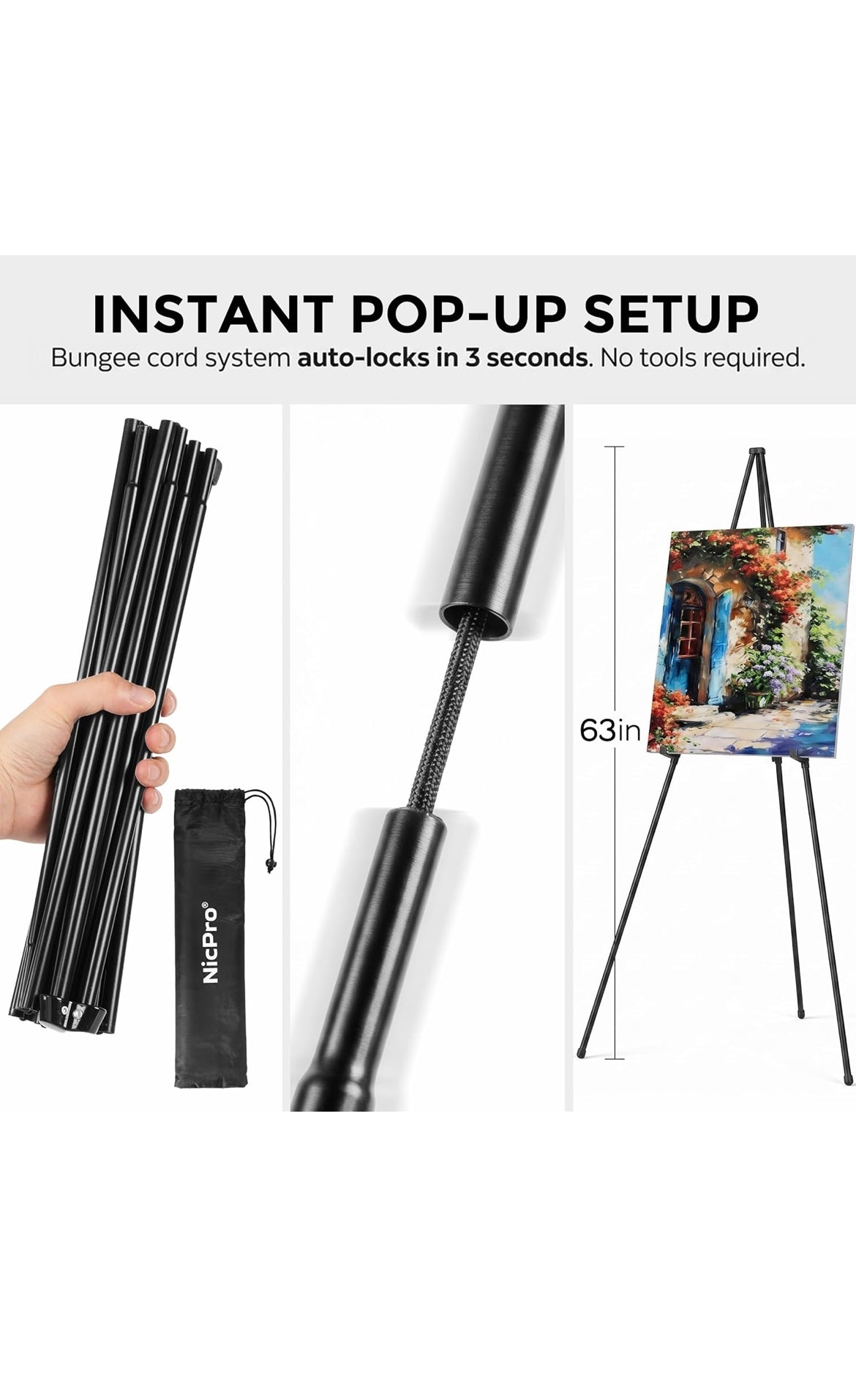 Black easel stands for sign 8 pack