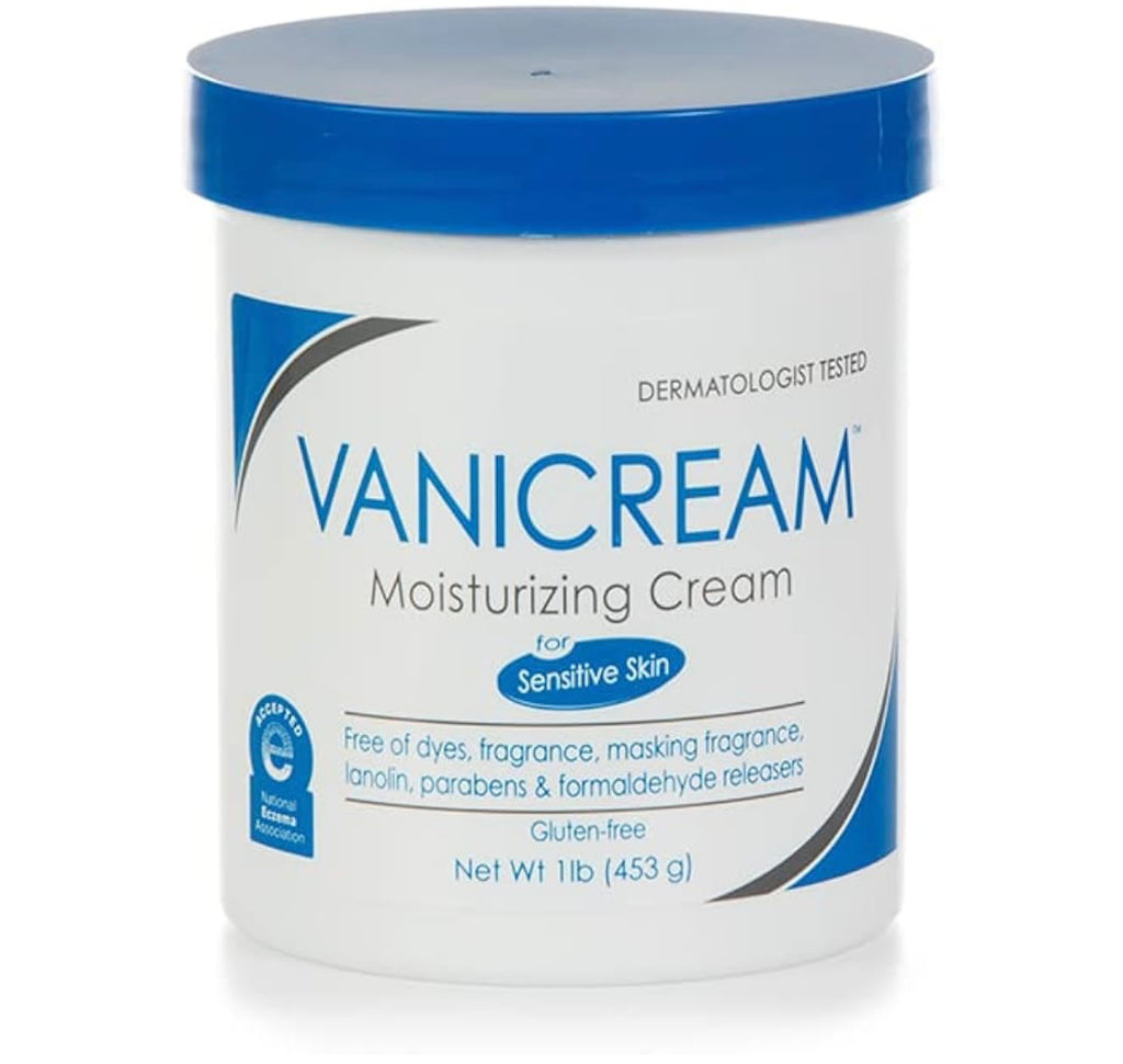 Vanicream Moisturizing Skin Cream 16oz and Gentle Facial Cleanser with Pump 8oz for Sensitive Skin