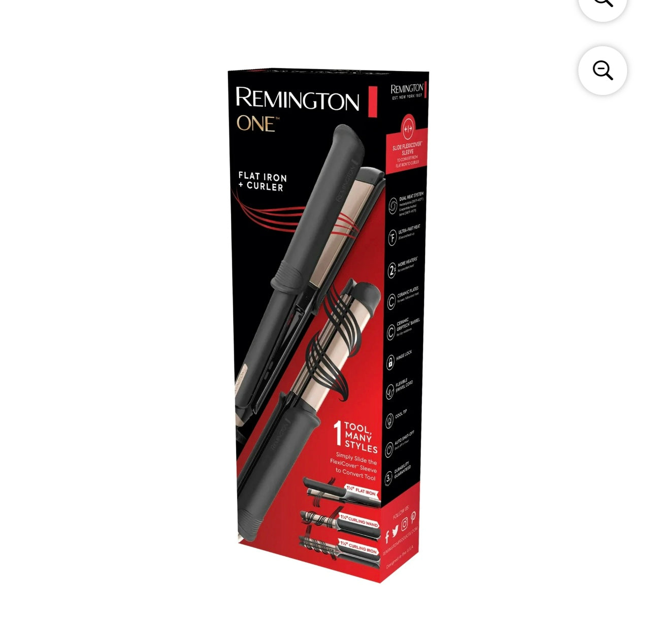 Remington One Flat Iron + Curler.