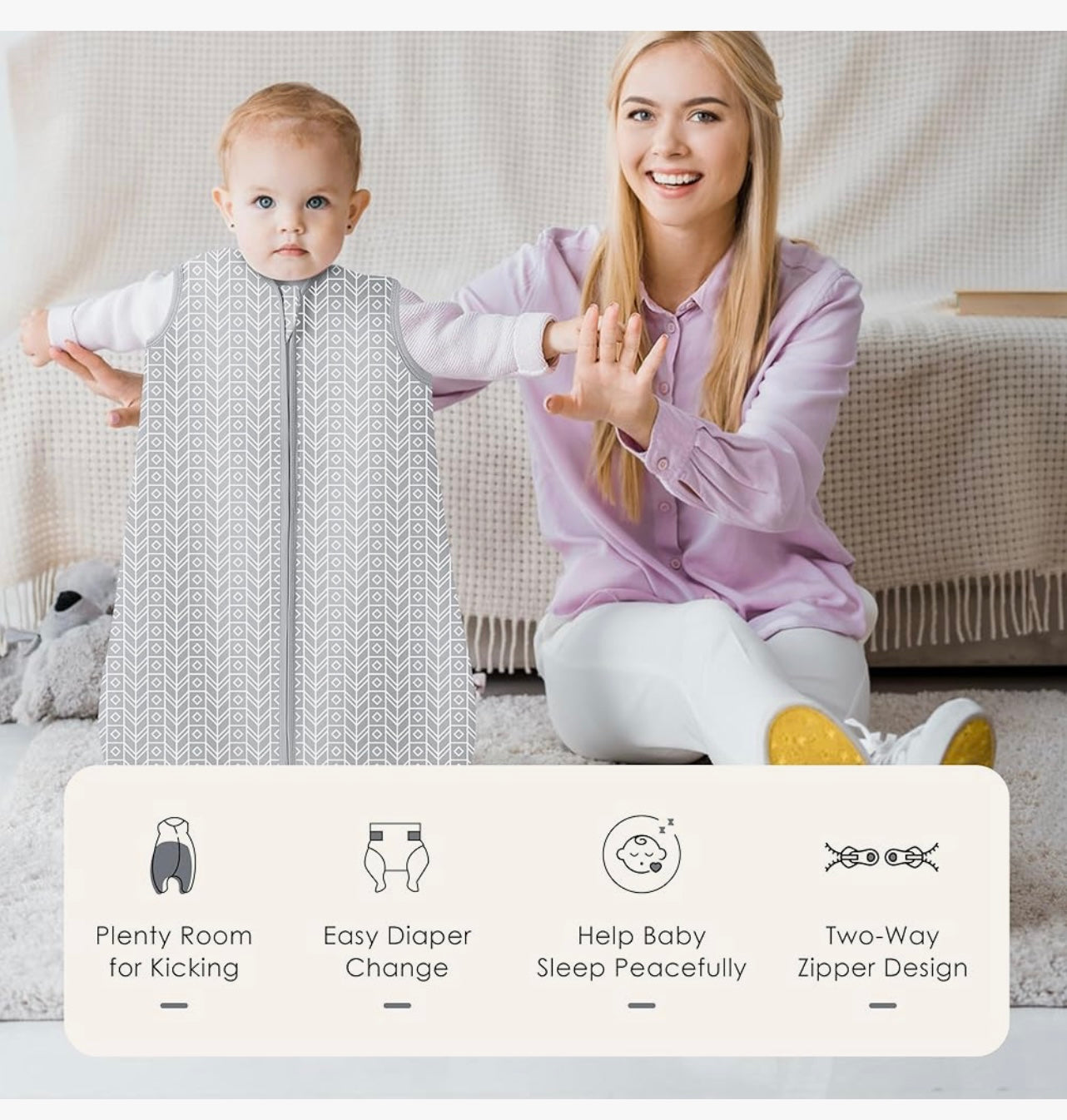 Sweet Dolphin 3 Pack Baby Wearable Blanket Sleep Sack.
