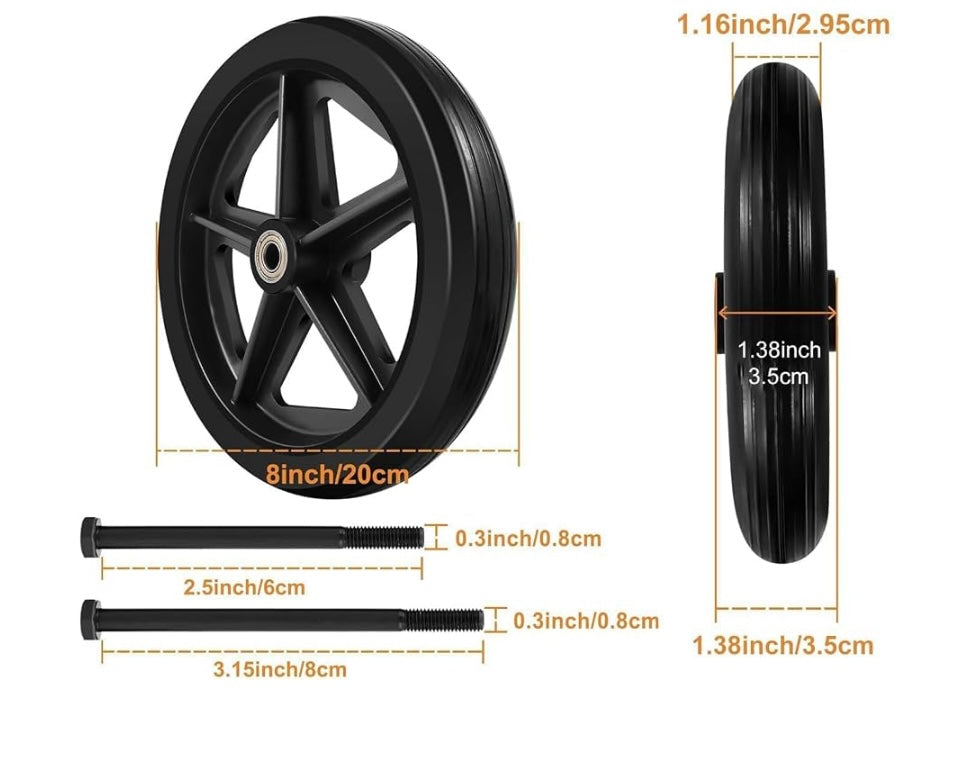 Replacement Wheels for Wheelchairs etc.