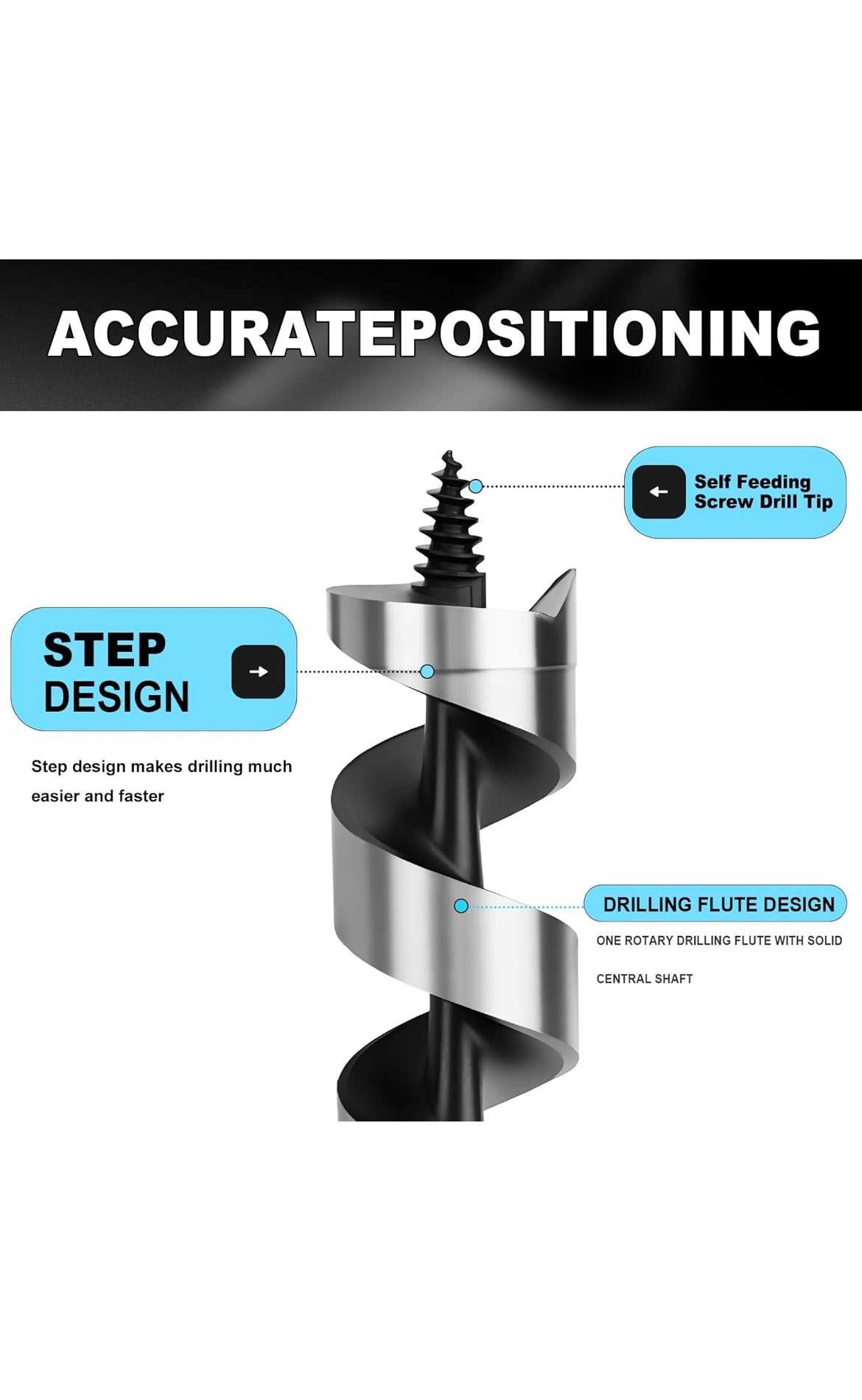 Auger bit for wood long auger drill bit