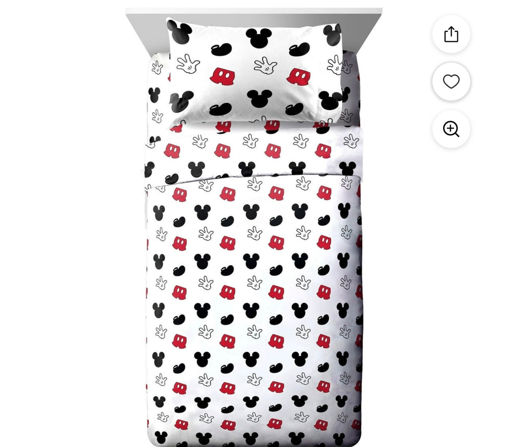 Disney Mickey Mouse Bed Sheets.