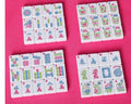 Mahjong Tile Set 166 pcs (Pink)