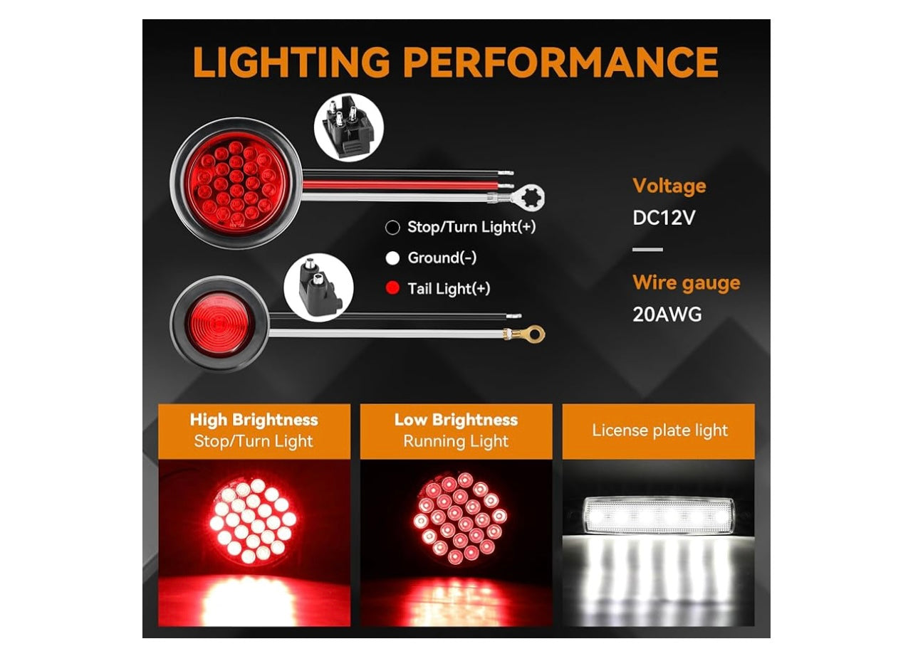 LED Trailer Light Steel Boxes Housing Kit.