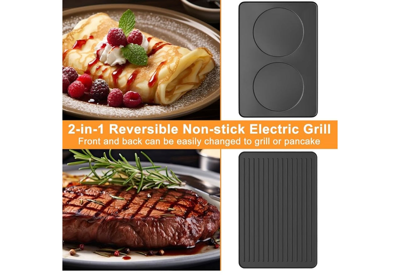 Voohek 2 in 1 Electric Raclette Grill