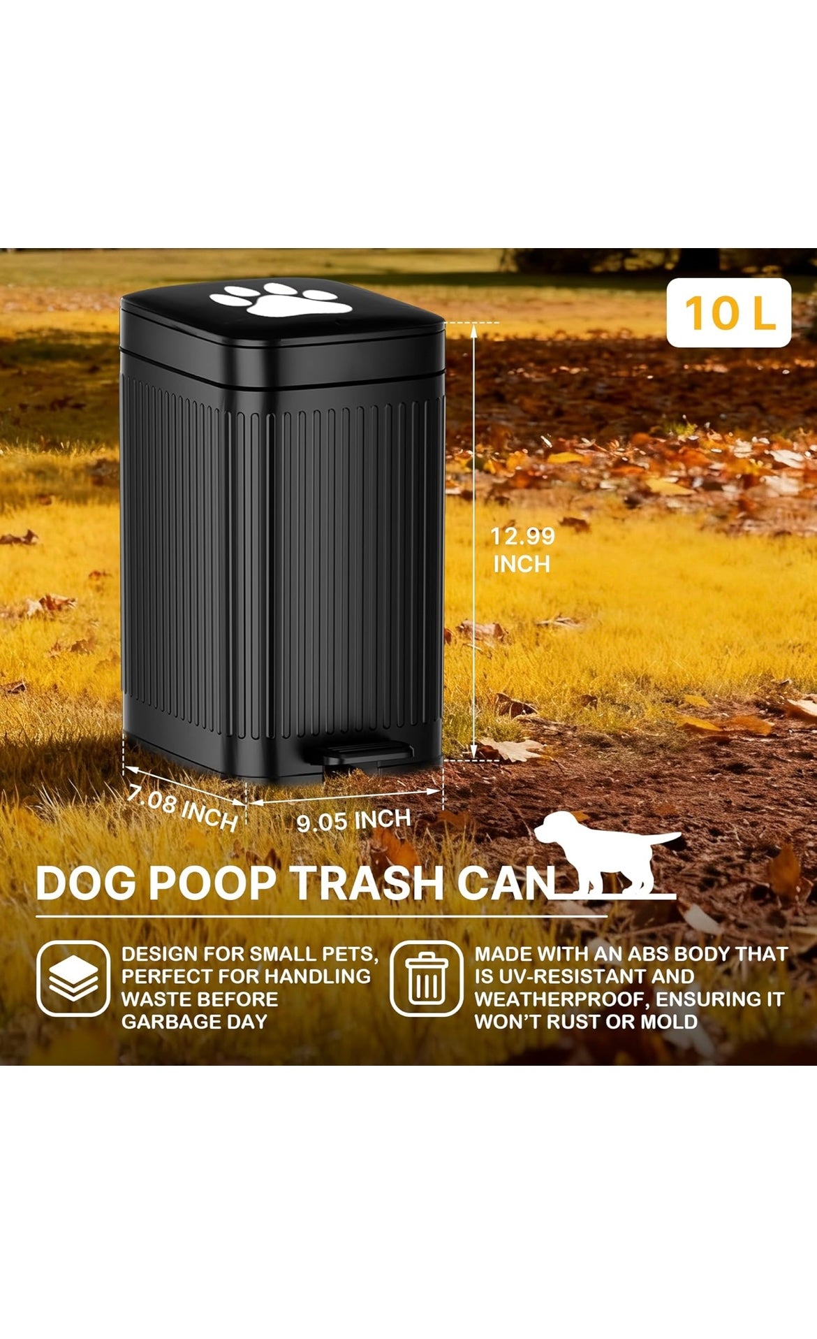 Dog poop trash can