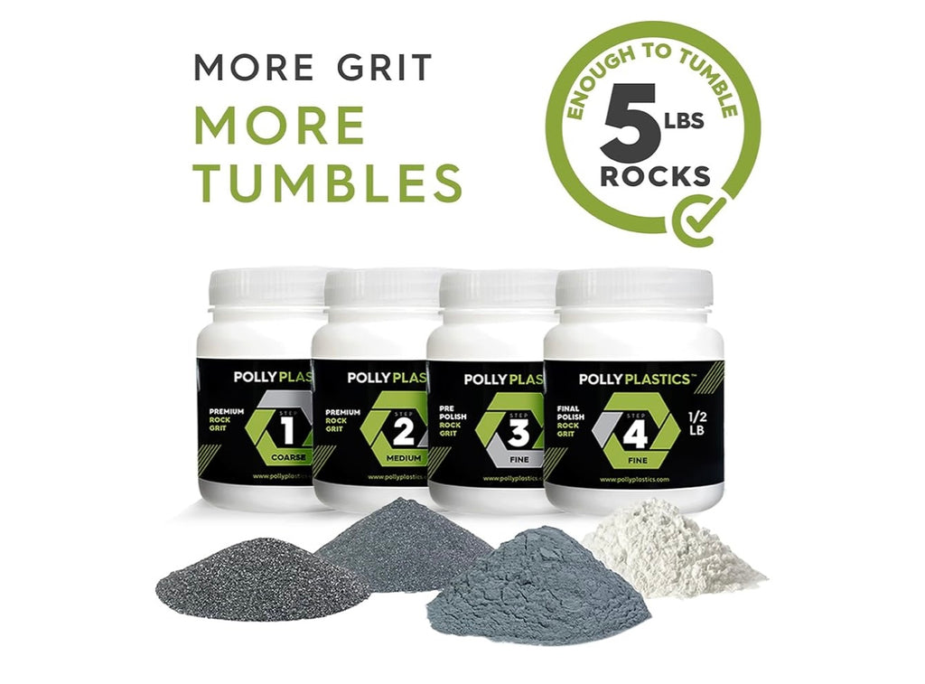 Polly Plastics Rock Tumbler Grit and Polish Refill.