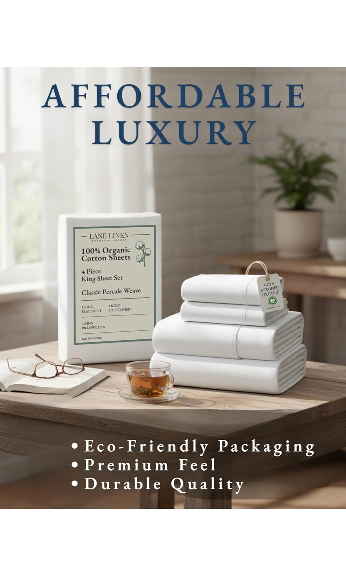 King size sheet set 4 pcs