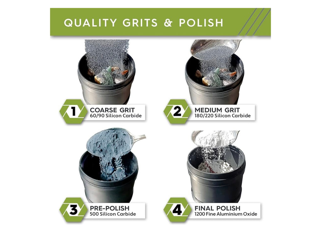 Polly Plastics Rock Tumbler Grit and Polish Refill.