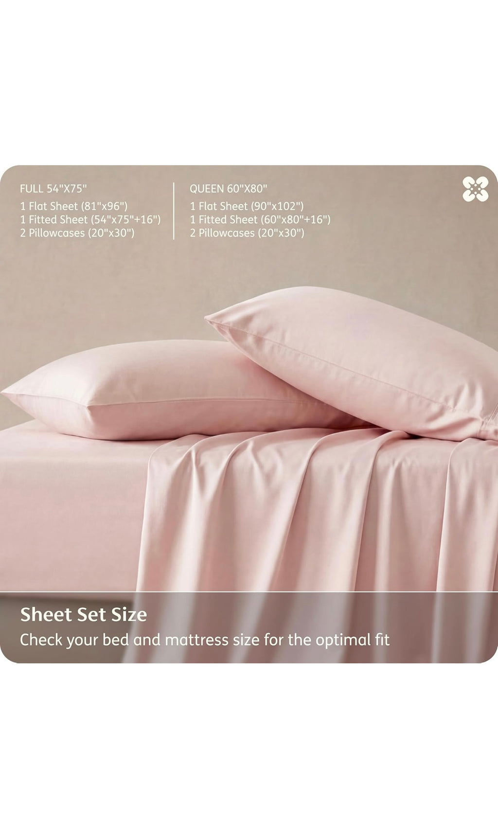 Bedsure queen sheet set pink