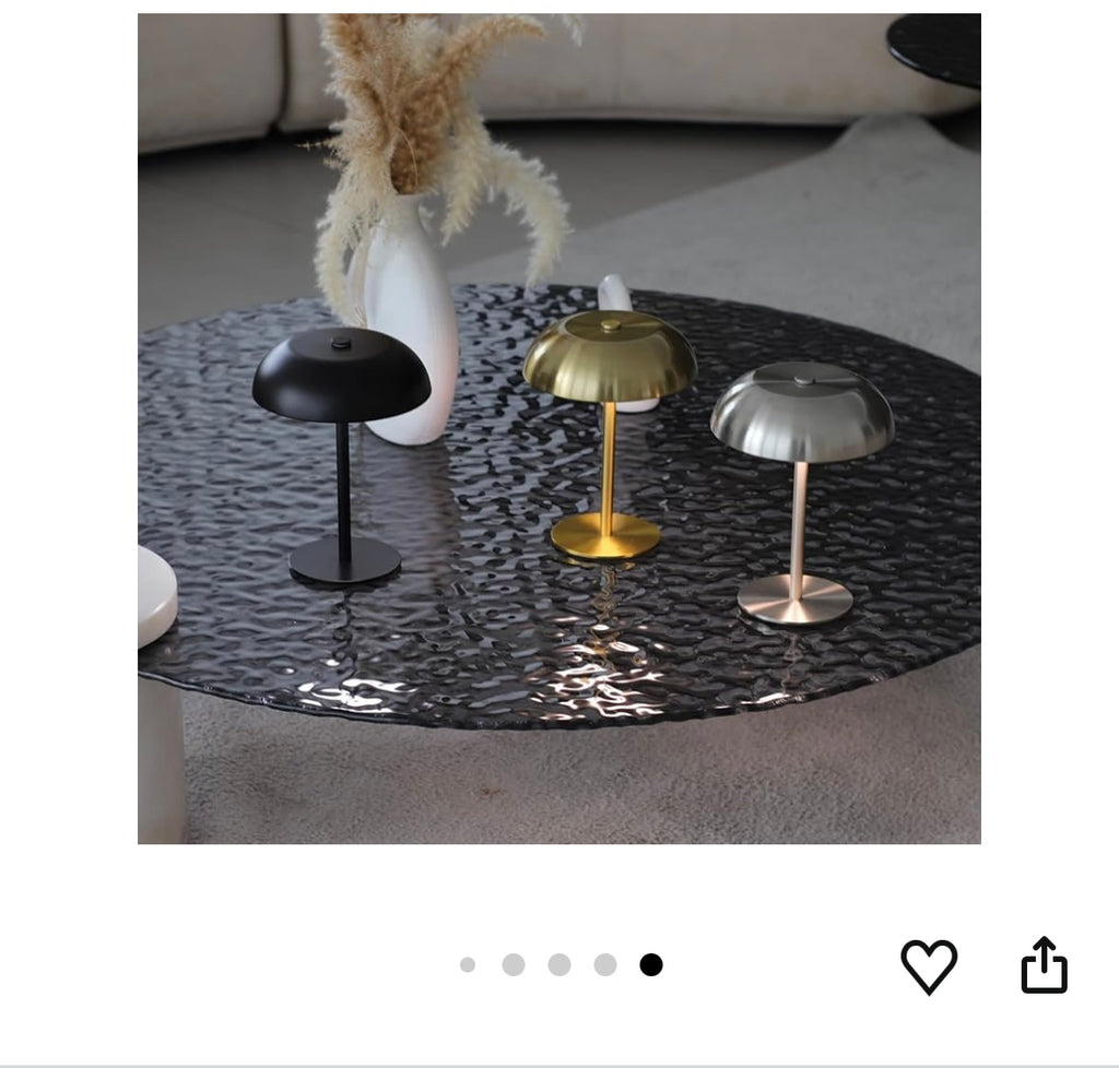 Portable led mushroom table lamp