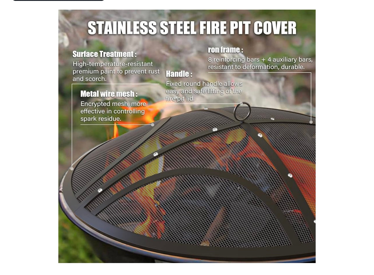 Tusgenk Fire Pit Spark Screen.
