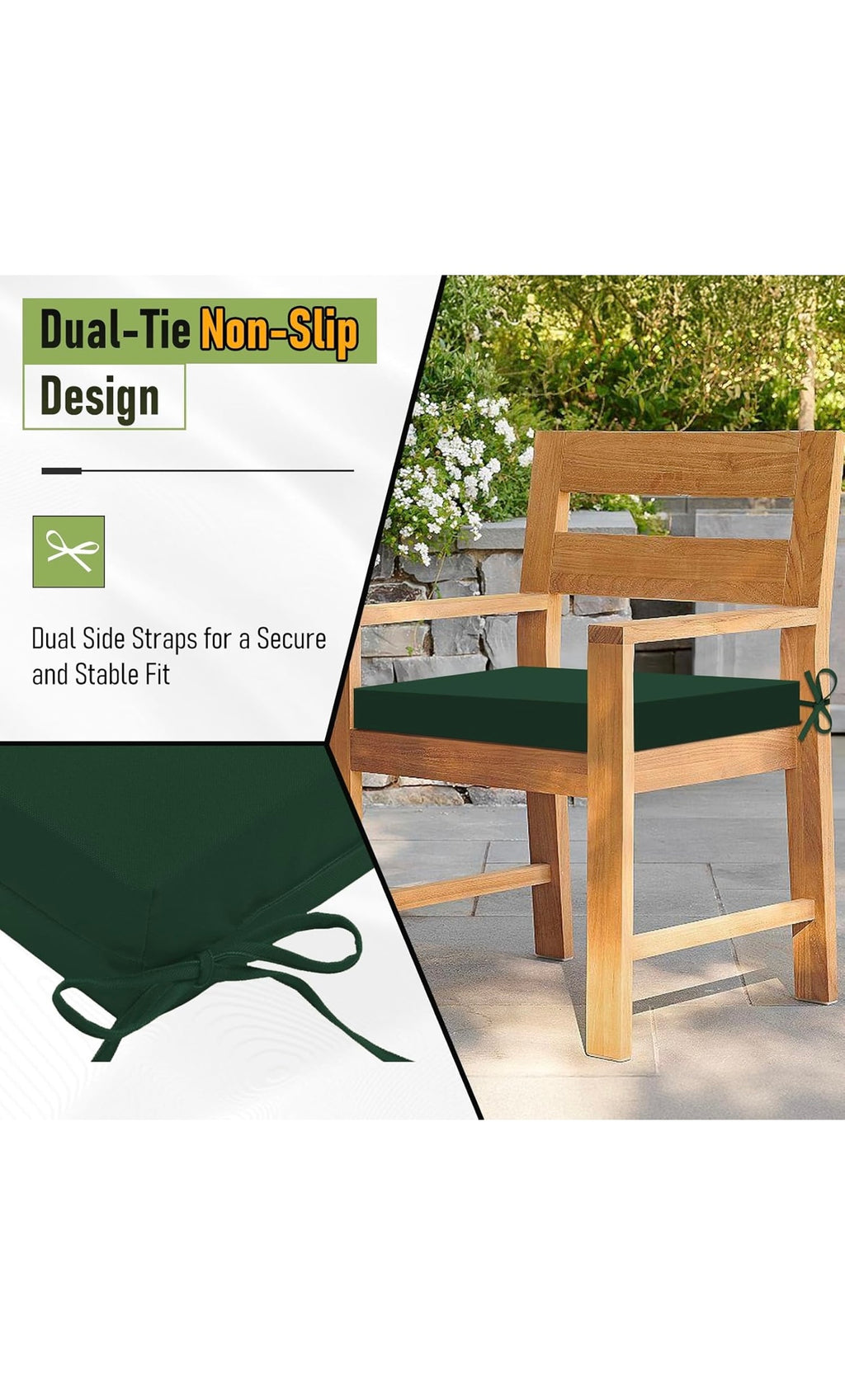 Outdoor chair cushions set of 2