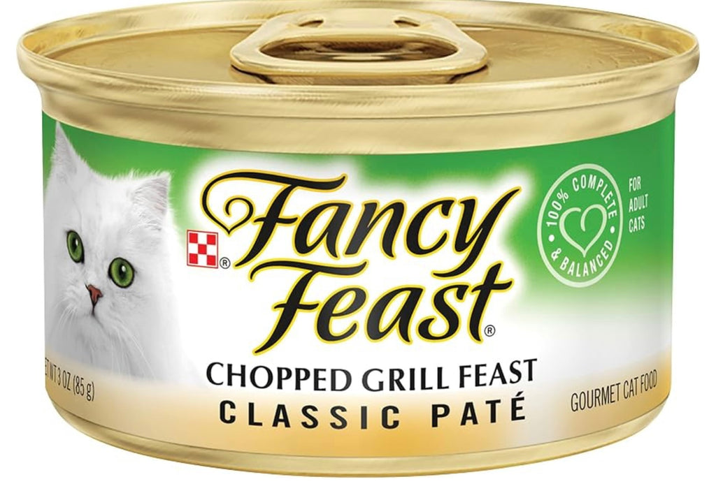 Classic Chopped Grill Feast Gourmet Chicken and Beef Wet Cat Food (3-oz can, case of 24).