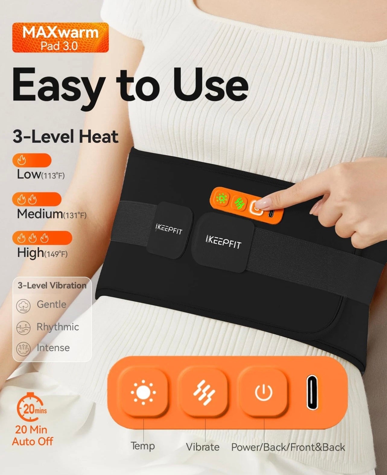 IKeepFit Max Warm Heating Pad Massager 3.0
