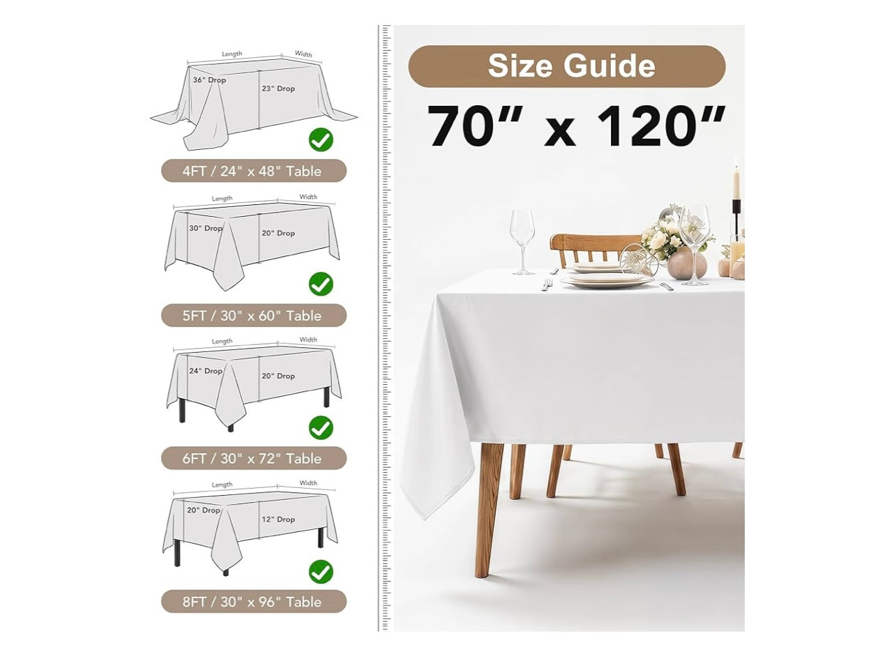 Fitable Cloth TableClothes.