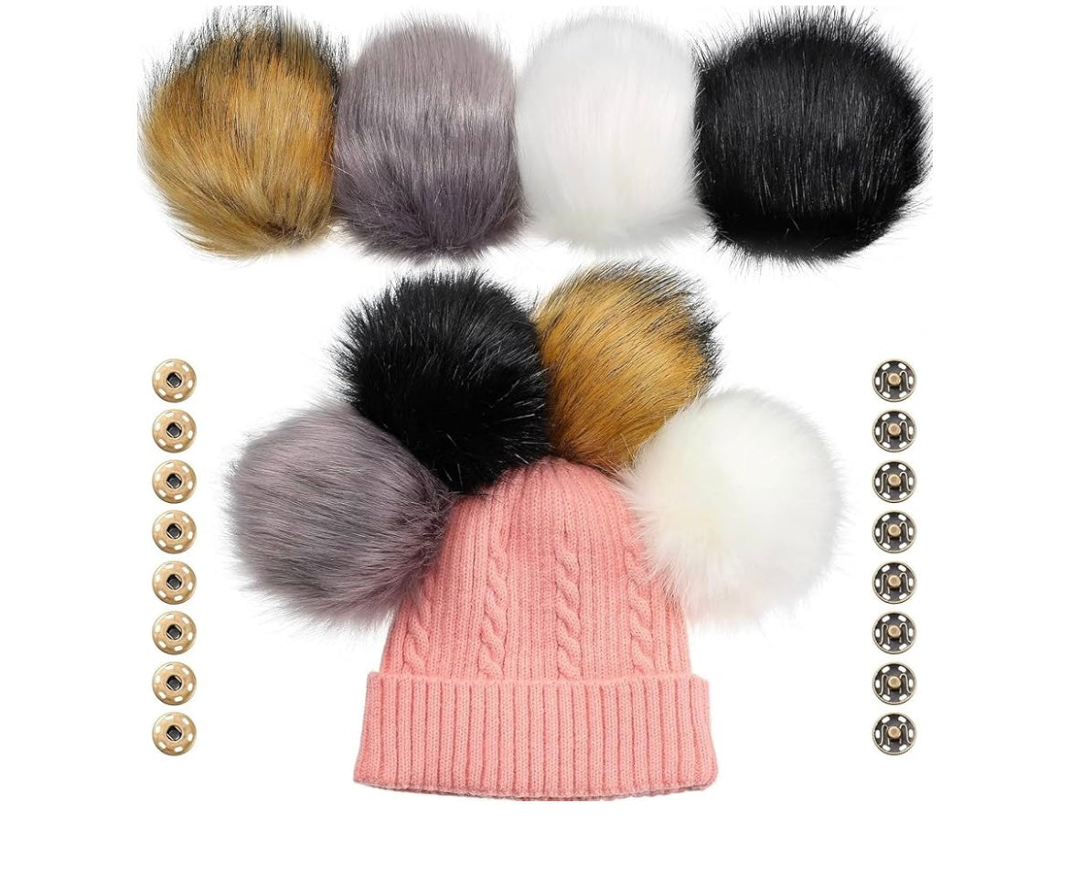 6 inch large fur Pom Pom balls for hats