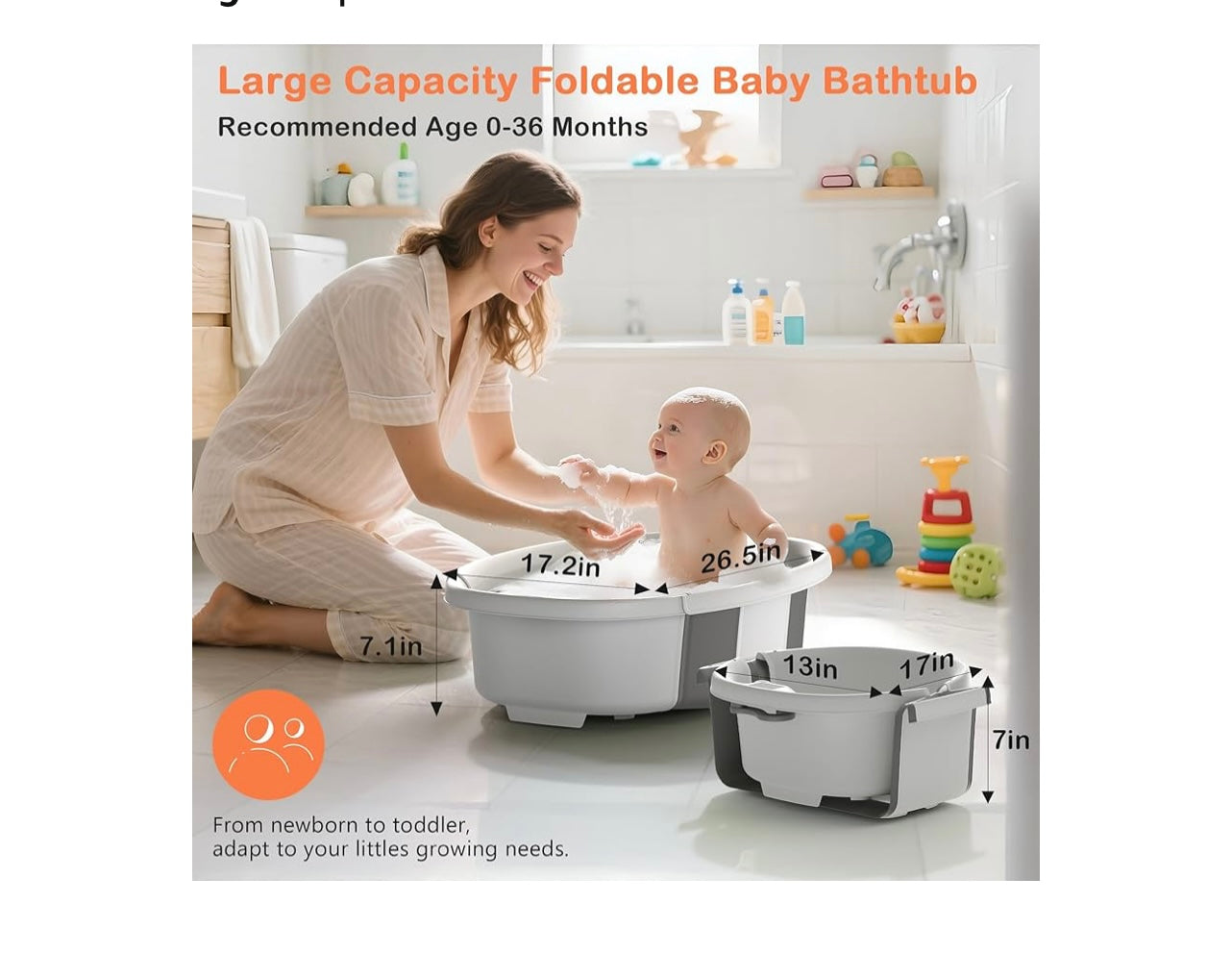 Collapsible Baby Bathtub.