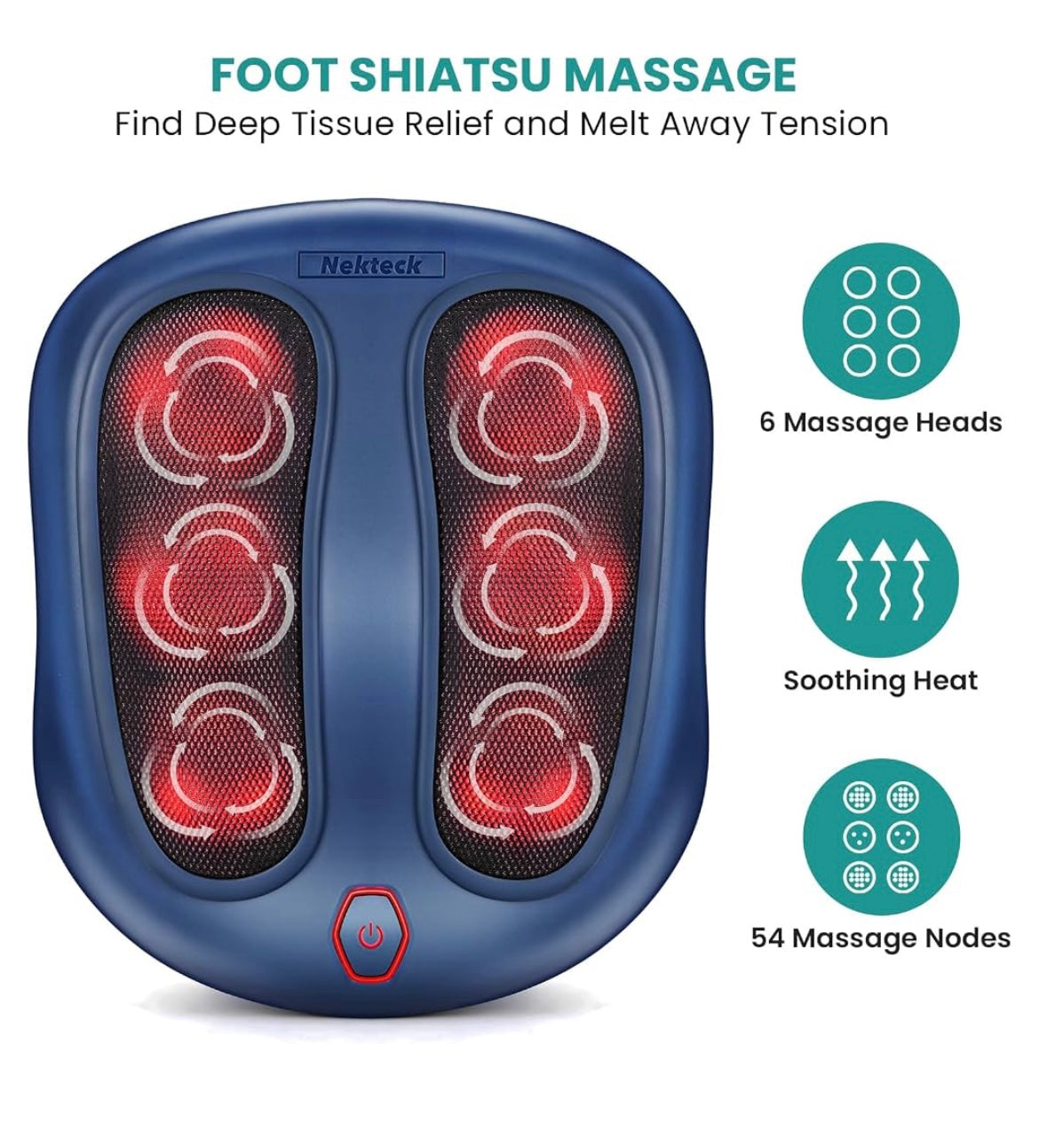 Foot massager with heat