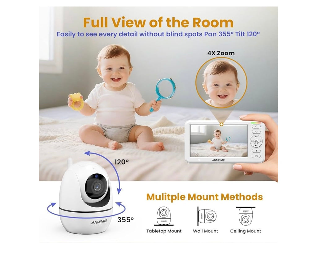 Baby monitor camera with audio