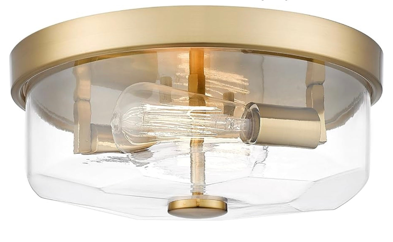 Gold Flush Mount Ceiling Light.