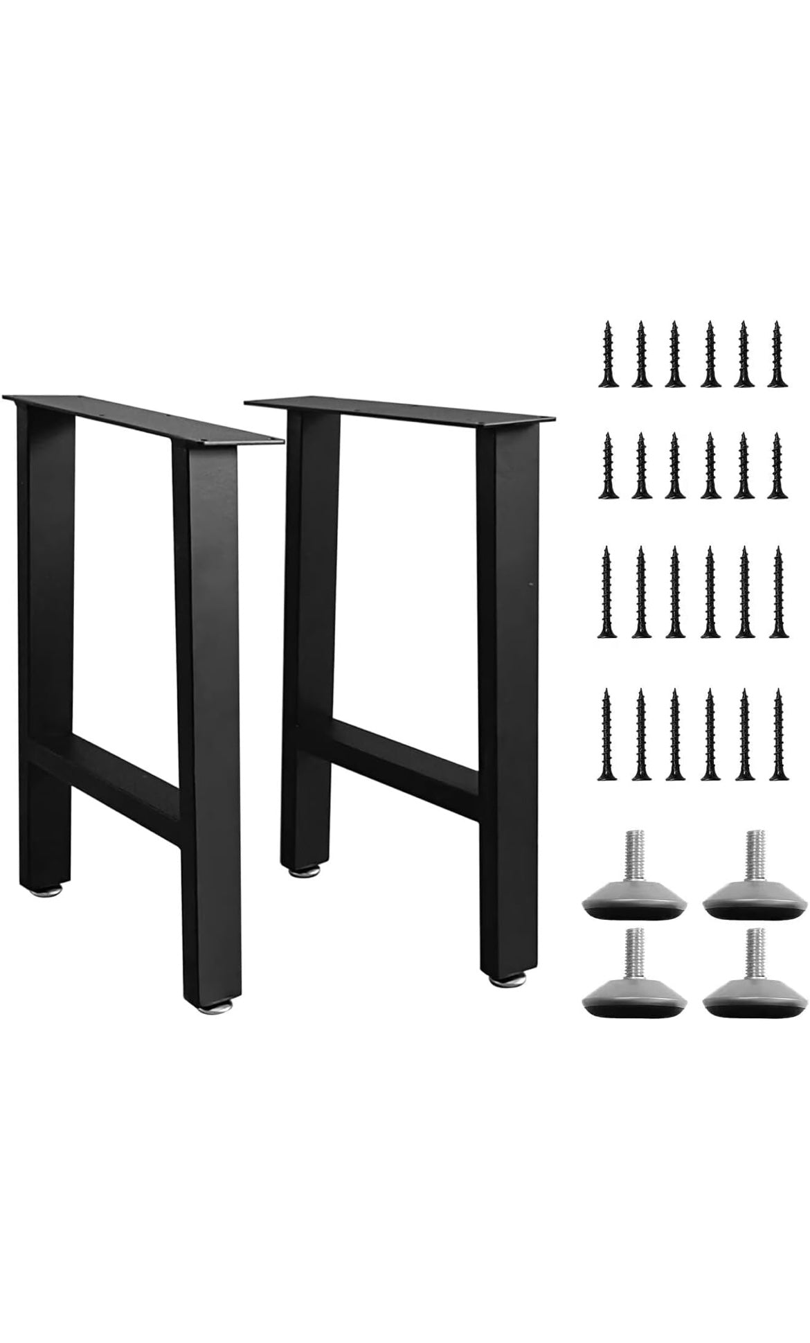 Bench legs metal 16” by 11”