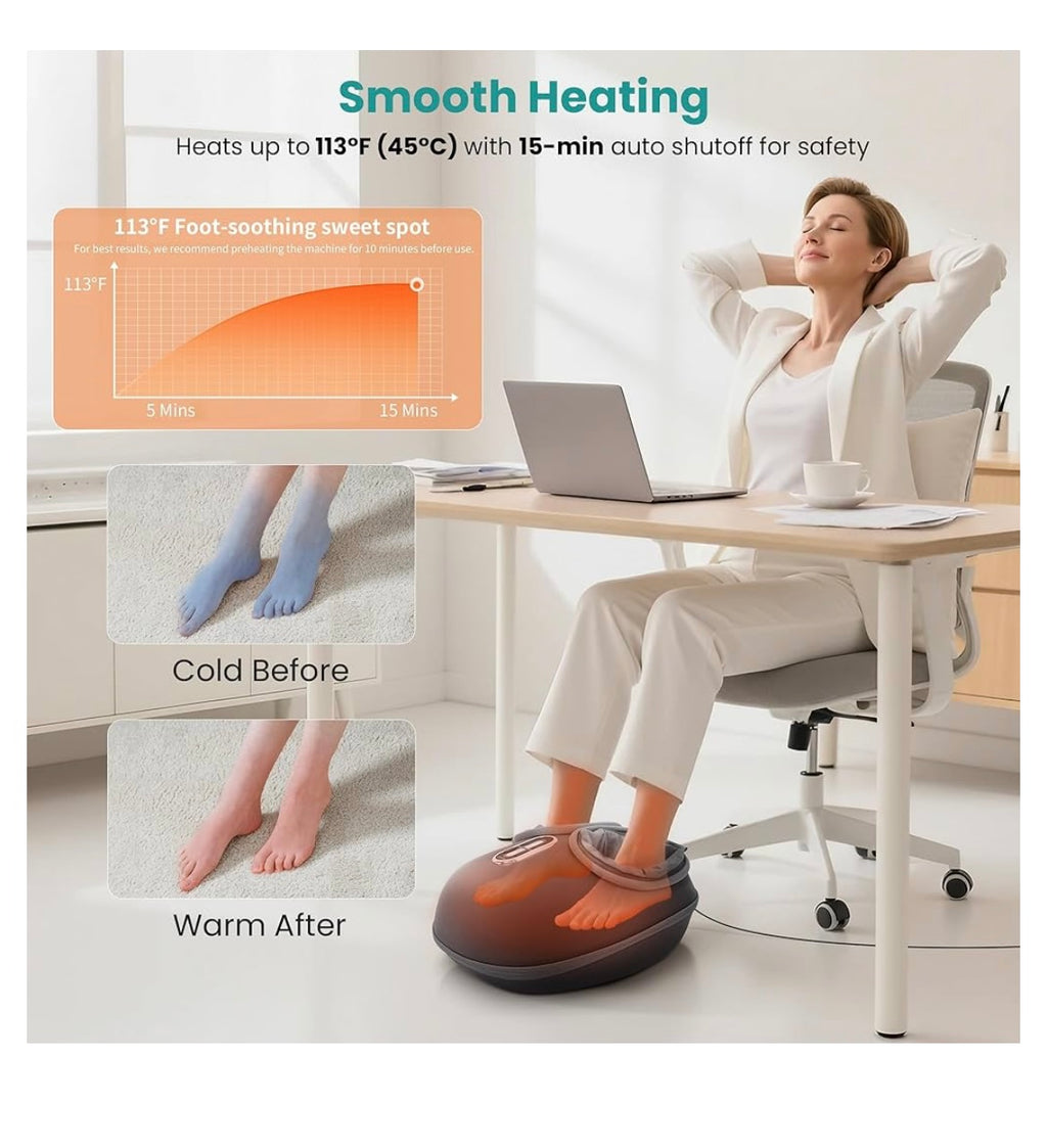 Foot massager with heat