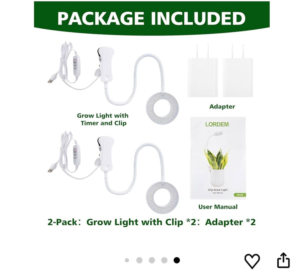 Grow light set of  2