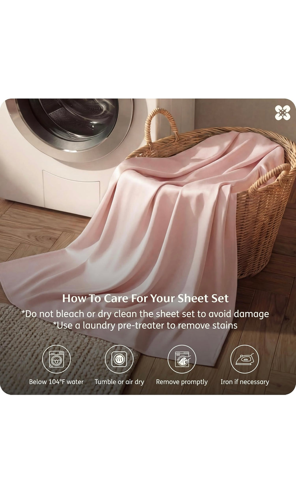 Bedsure queen sheet set pink