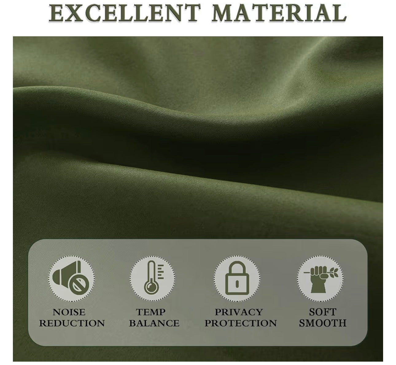 DONREN Home Window Decoration Christmas Holiday,72 Inch Length Thermal Insulated Blackout Curtains/Drapes for Living Room Kids Bedroom (One Pair, W 52 by L 72 inches, Olive Green)