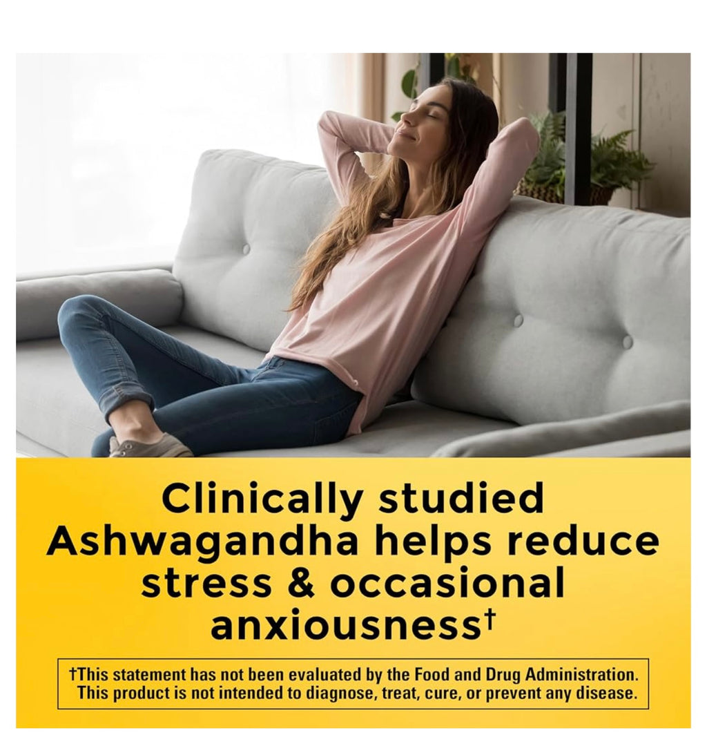 Nature Made Ashwagandha Capsules 125mg for Stress Support, 60 Capsules. Exp February 2027.