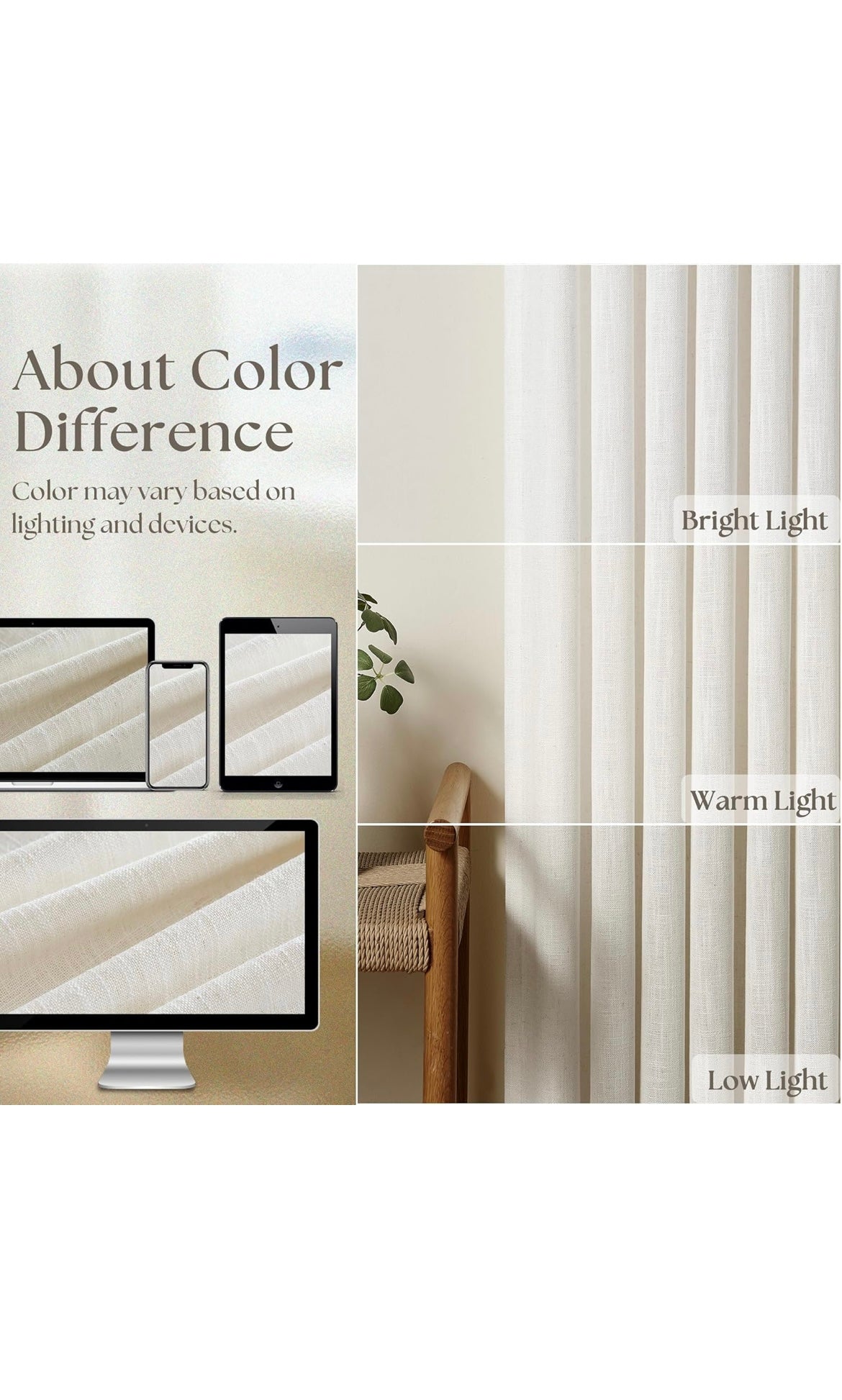 Linen curtains 120 inches