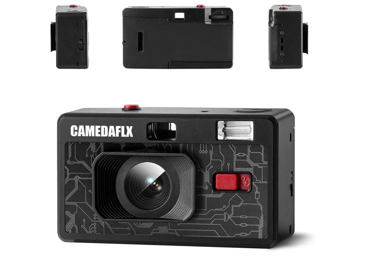 135SC Film Camera,35mm,Focus-Free,Reusable Film Camera with Built in Flash,Powered by AAA Battery(Film&Battery are not Included)