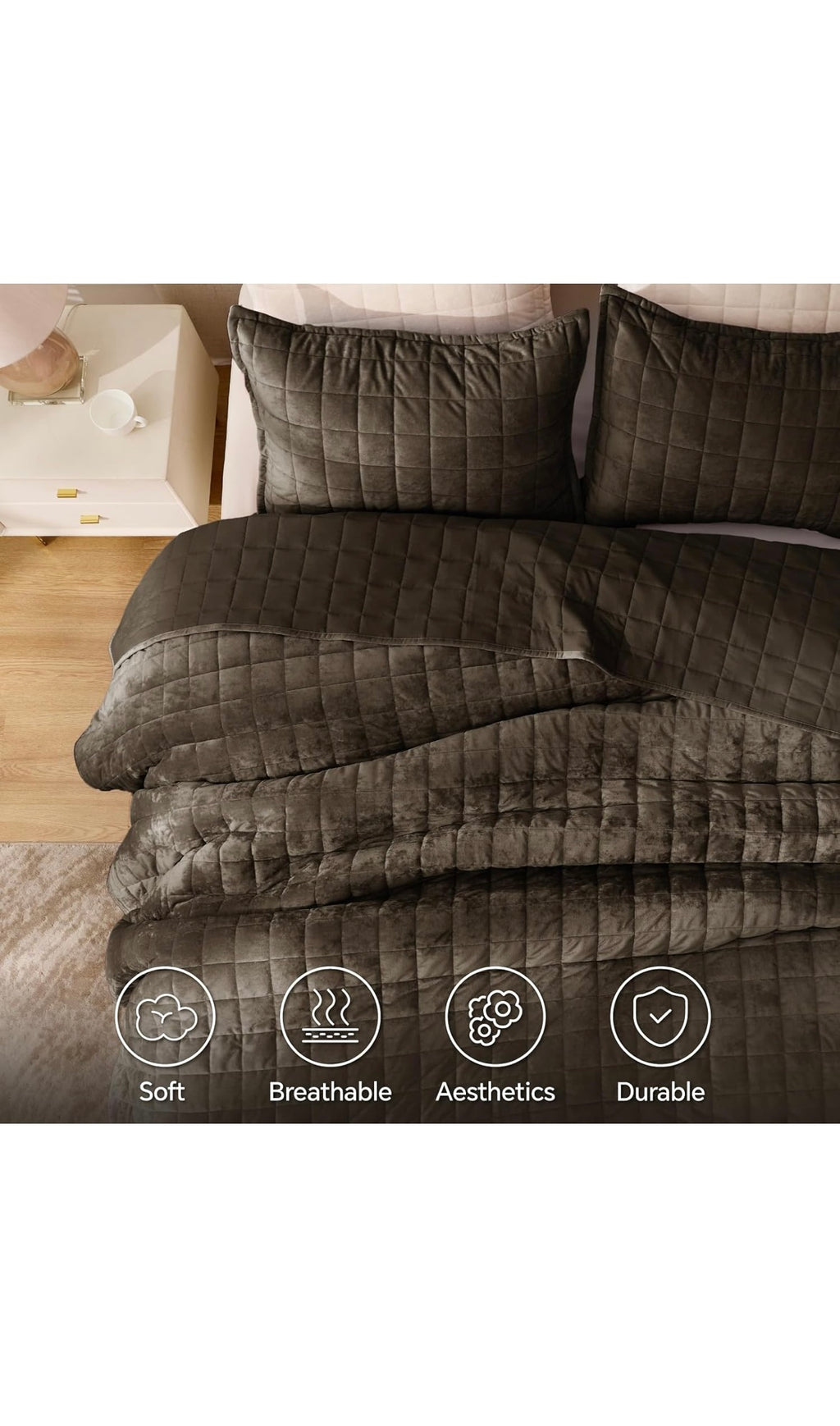 Bedelite velvet quilt luxury velvet comforter