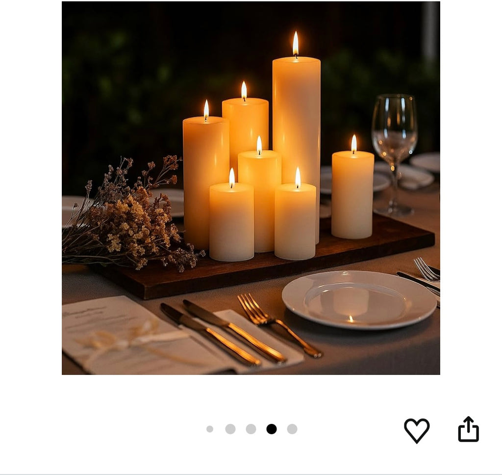36 pcs scentless candles