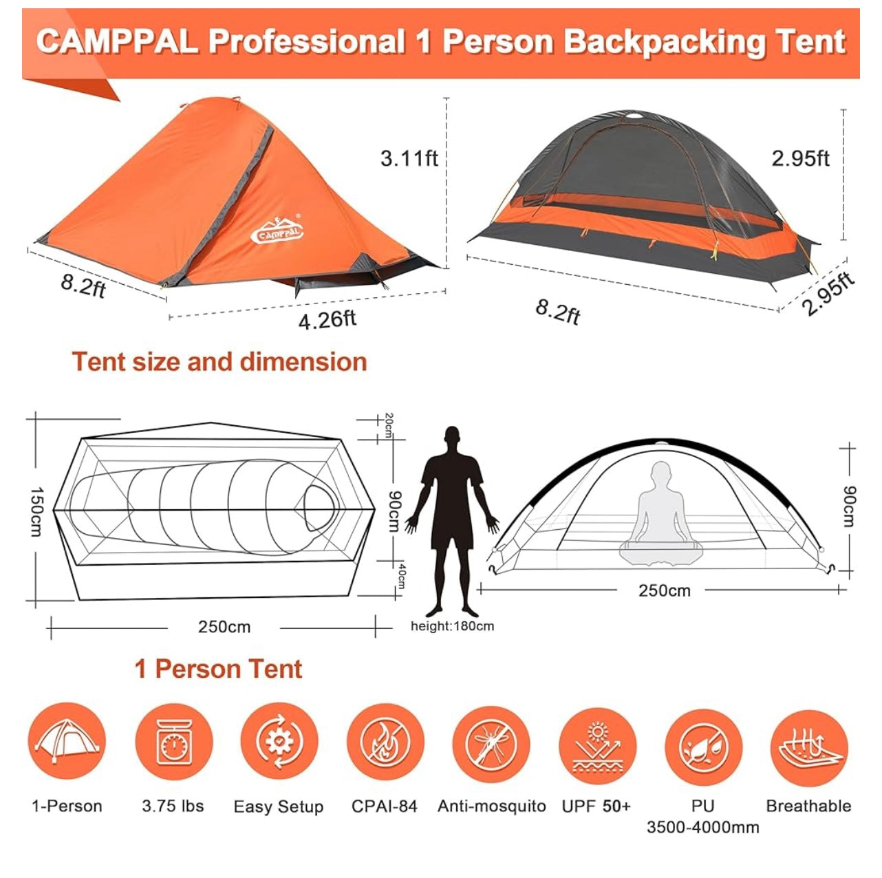Camppal 1 person tent.