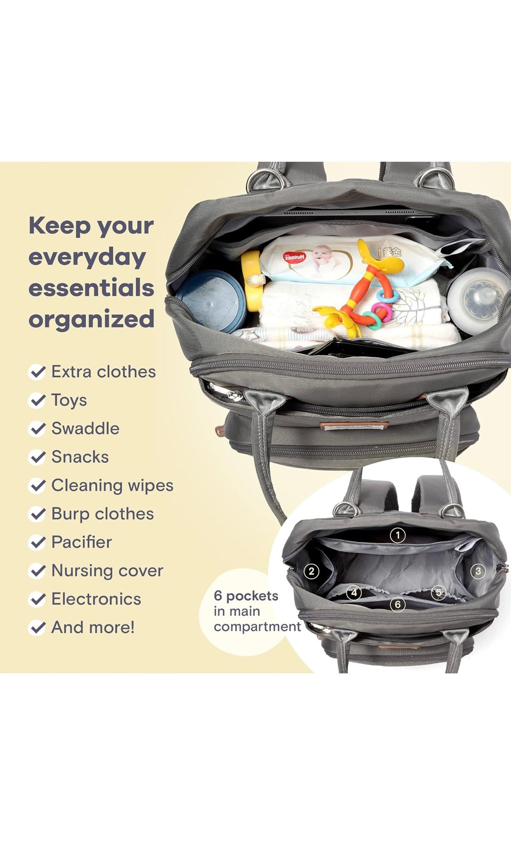 Diaper bag backpack
