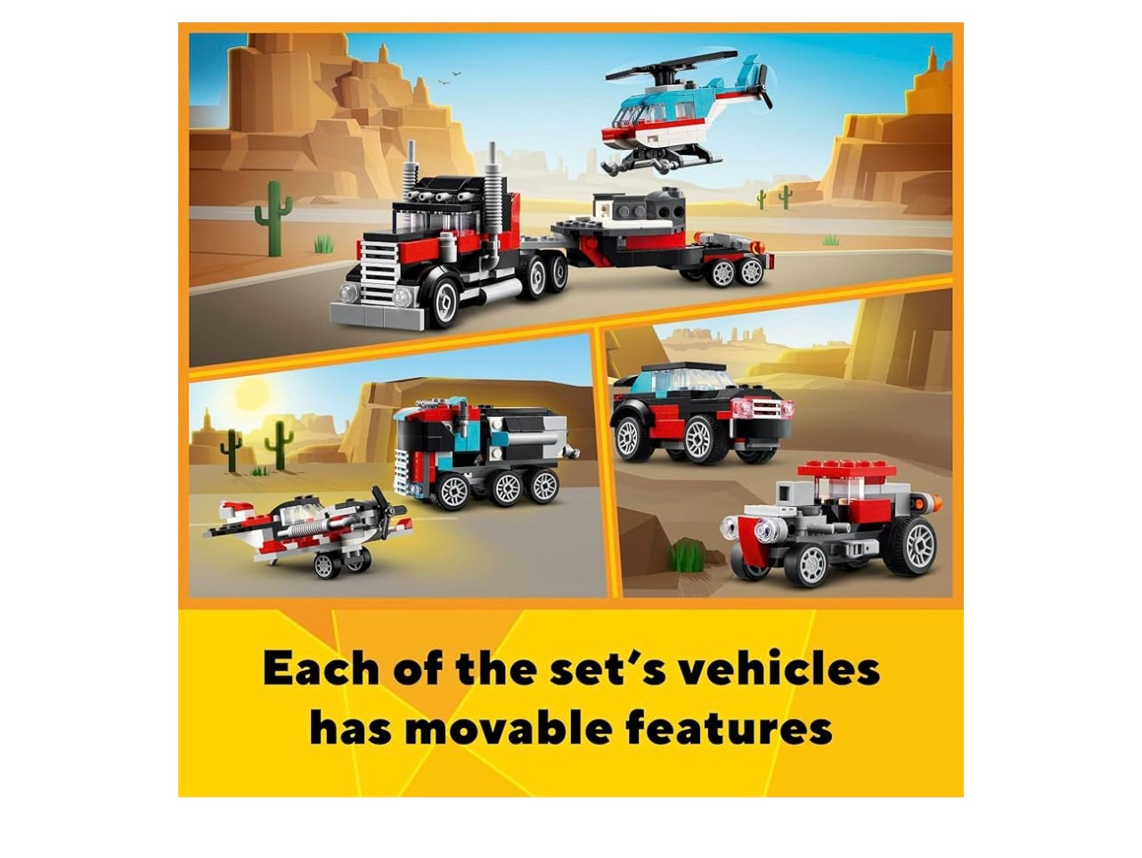 LEGO Creator Flatbed Truck With Helicopter.